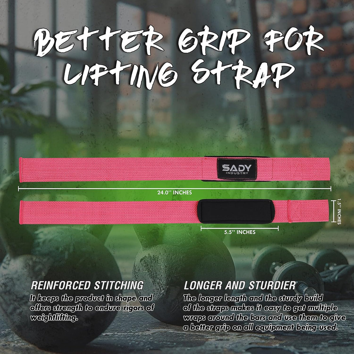 Lifting Wrist Straps for Weightlifting, Weight Lifting Straps Gym Power Workouts Lifting Straps Padded Cotton Men Women Supportive Lift Deadlift Strap