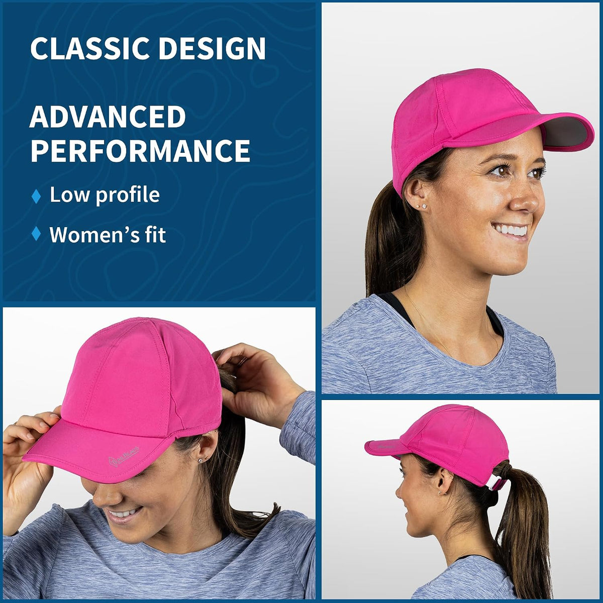 Women's UPF 50 Summer Running Hat, UV Protection Cap
