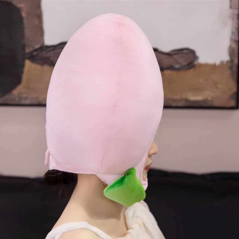 Plush Fruit Headgear Hat Funny Peach Hat Novelty Hat Stuffed Cap Photo Props Warm Halloween Cosplay Accessories