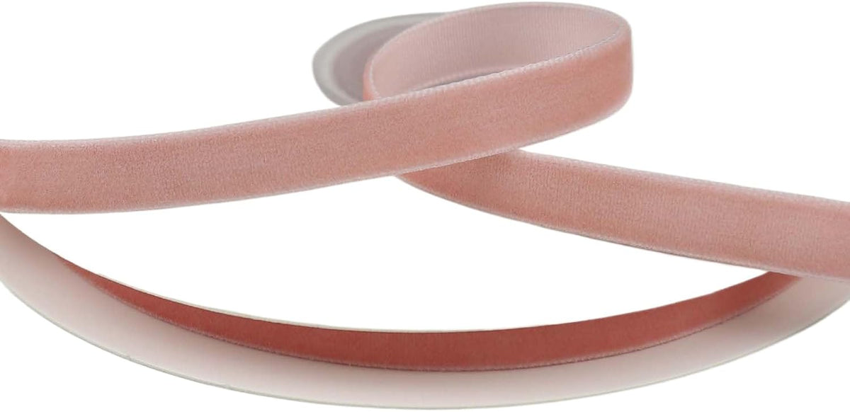 Velvet Ribbon for Gift Wrapping Christmas Decoration (05 (Light Peach),5/8" (15mm) x 10 Yards)