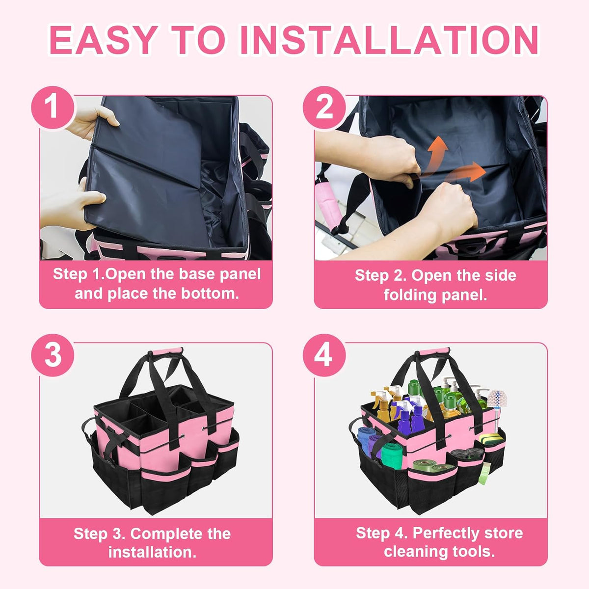 Wearable Cleaning Caddy Bag, Cleaning Supplies Tote for Housekeeping