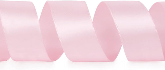 Double Faced Light Pink Baby Pink Satin Ribbon,1” x Continuous 25 Yards,Use for Bows Bouquet,Gift Wrapping,Baby Shower,Floral Arrangement
