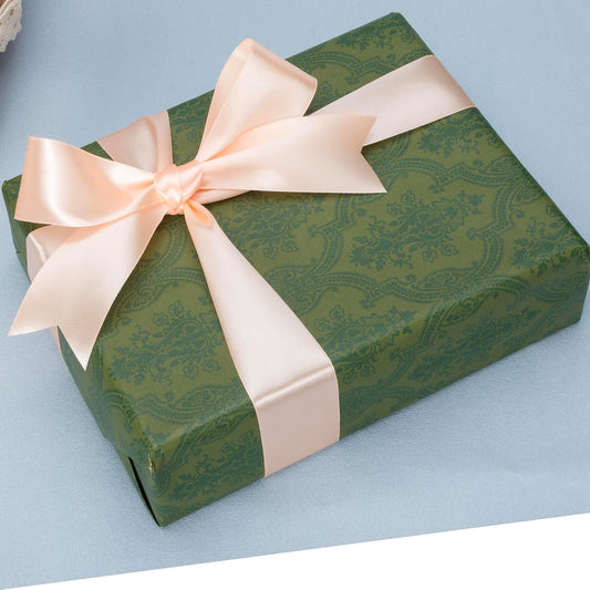 1 1/2 Inch Peach Solid Satin Ribbon for Gift Wrapping, 50 Yards
