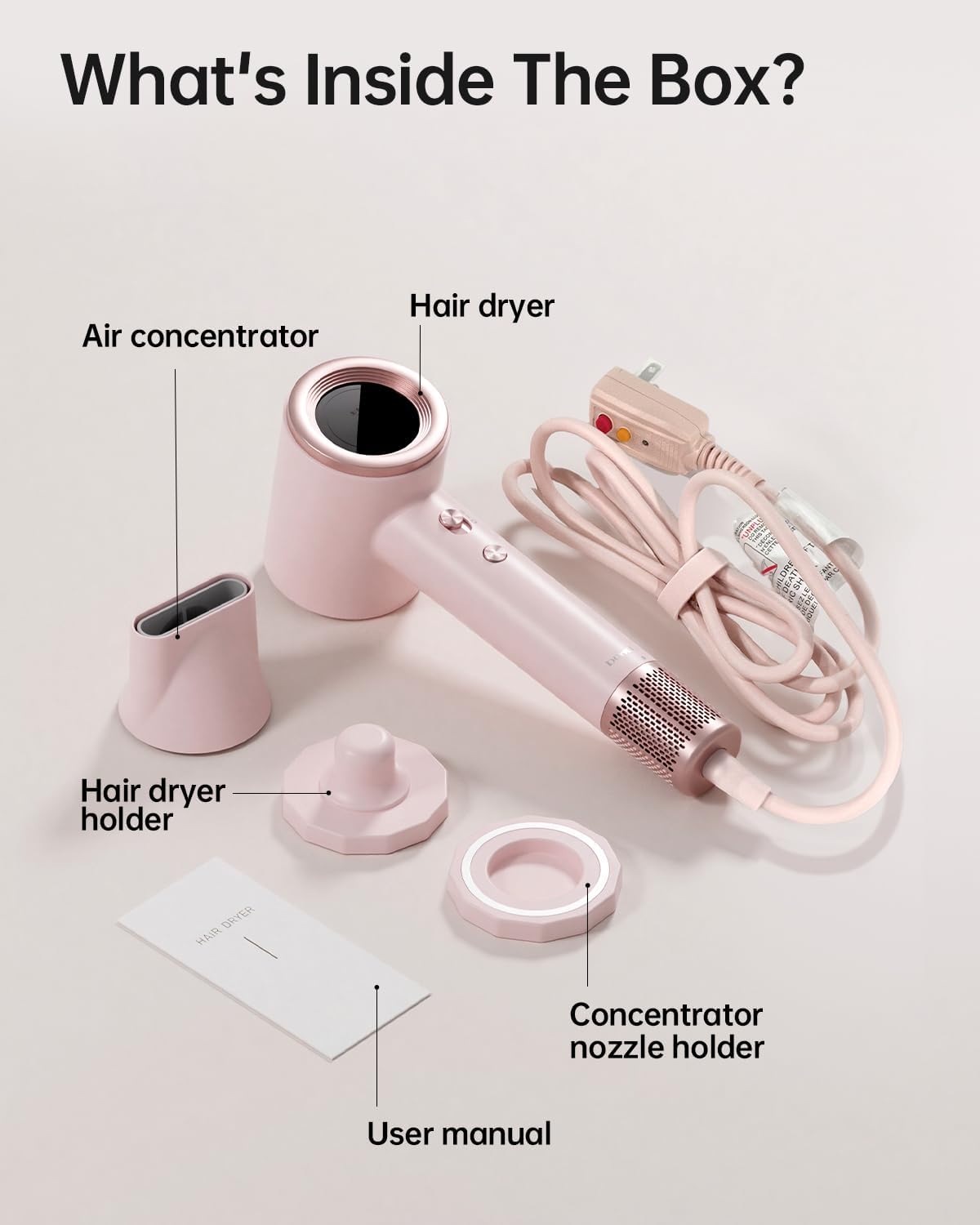 High-Speed Ionic Hair Dryer with Magnetic Wall Mount & Concentrator