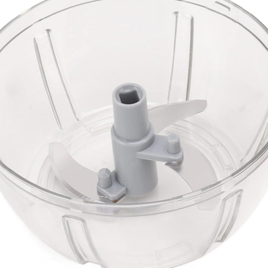 Manual Food Chopper, Durable Stainless Steel Blades for Quick Chopping for Home Kitchen, Pink Grey
