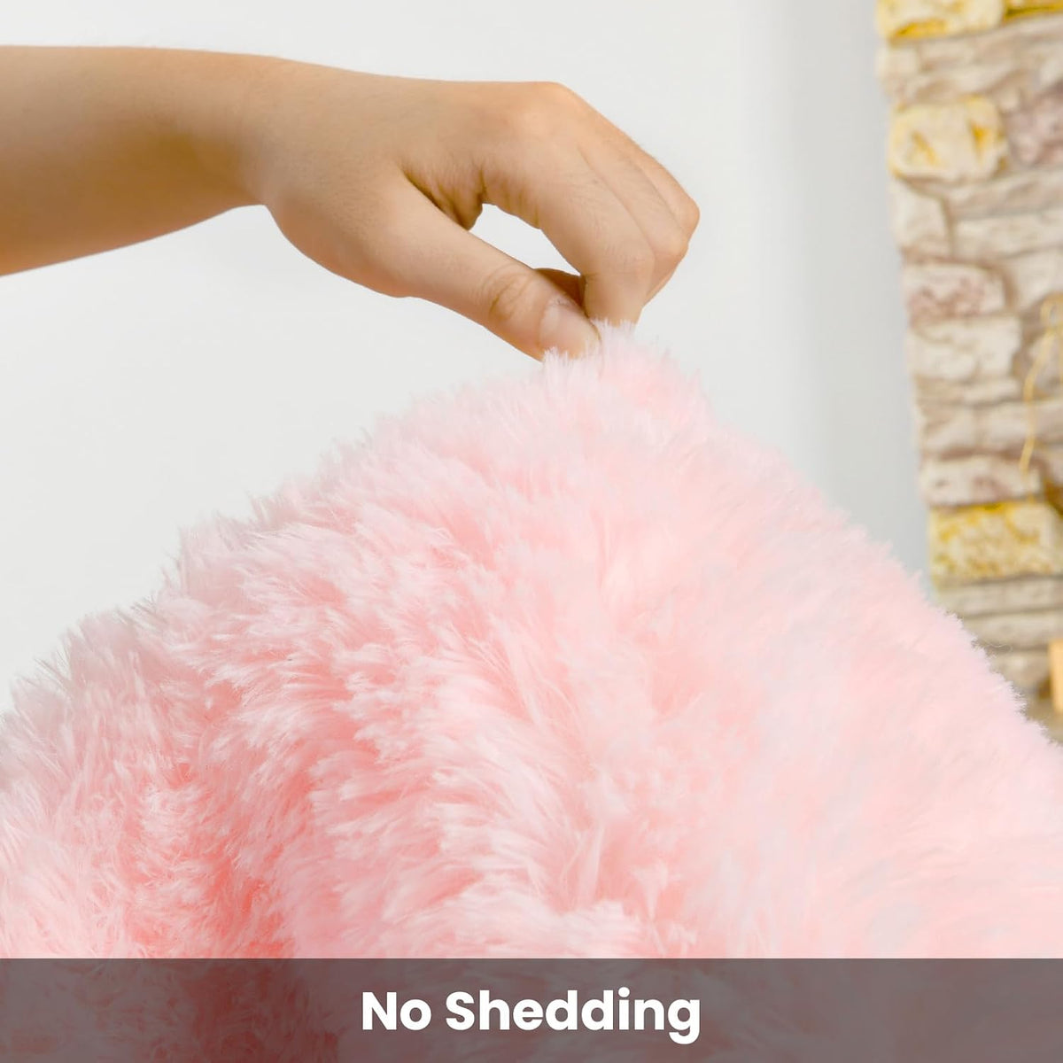 Terrug Pink Fluffy Area Rug for Bedroom, 4x6 Ft Tie-Dyed Shag Throw Rugs, Soft Machine Washable Plush Carpet with Non Slip Backing for Girls Kids Room Bedside Floor Decoration