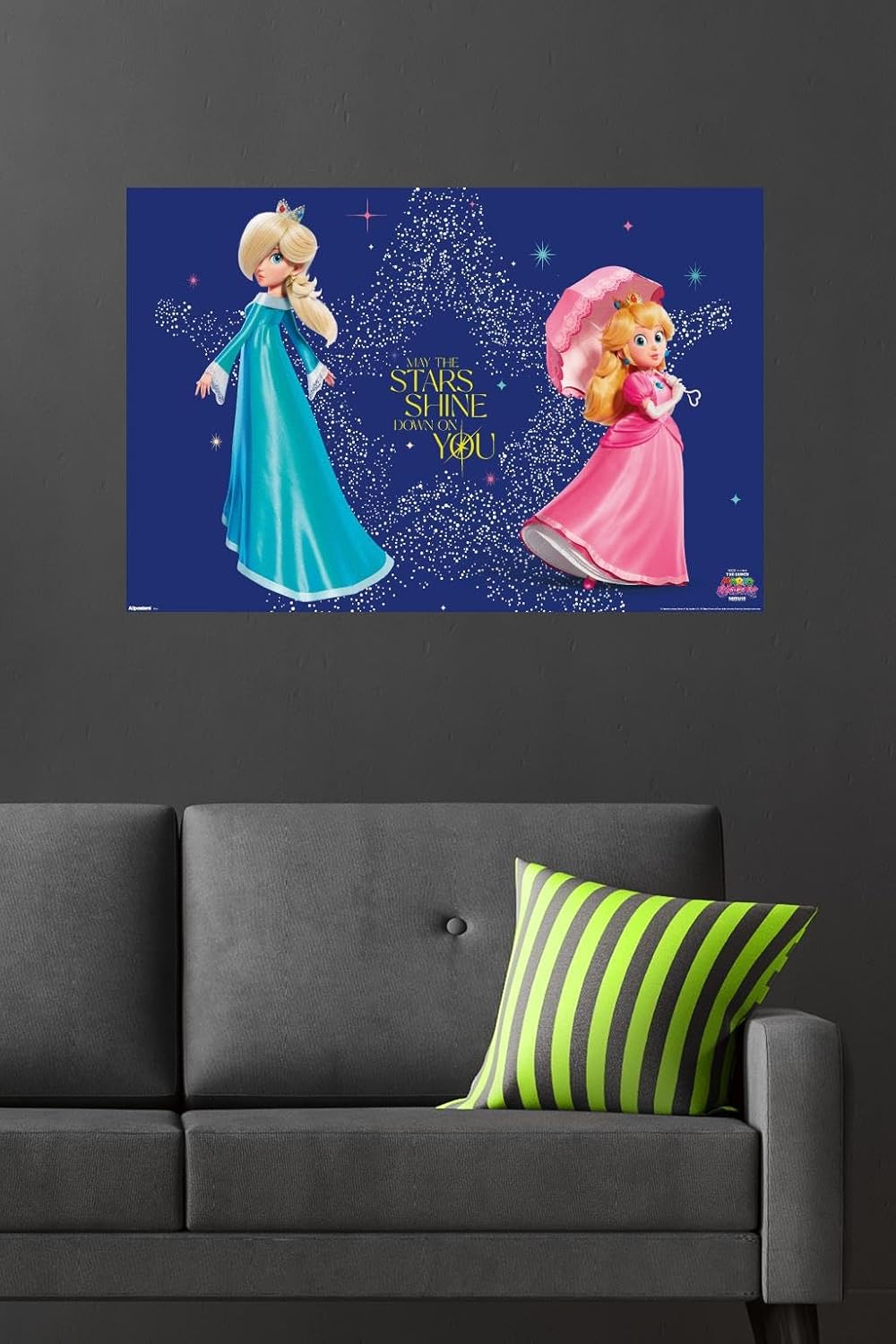 Nintendo The Super Mario Galaxy Movie (2026) - Peach & Rosalina Stars Wall Poster, 34L" x 22.4W", Unframed Version