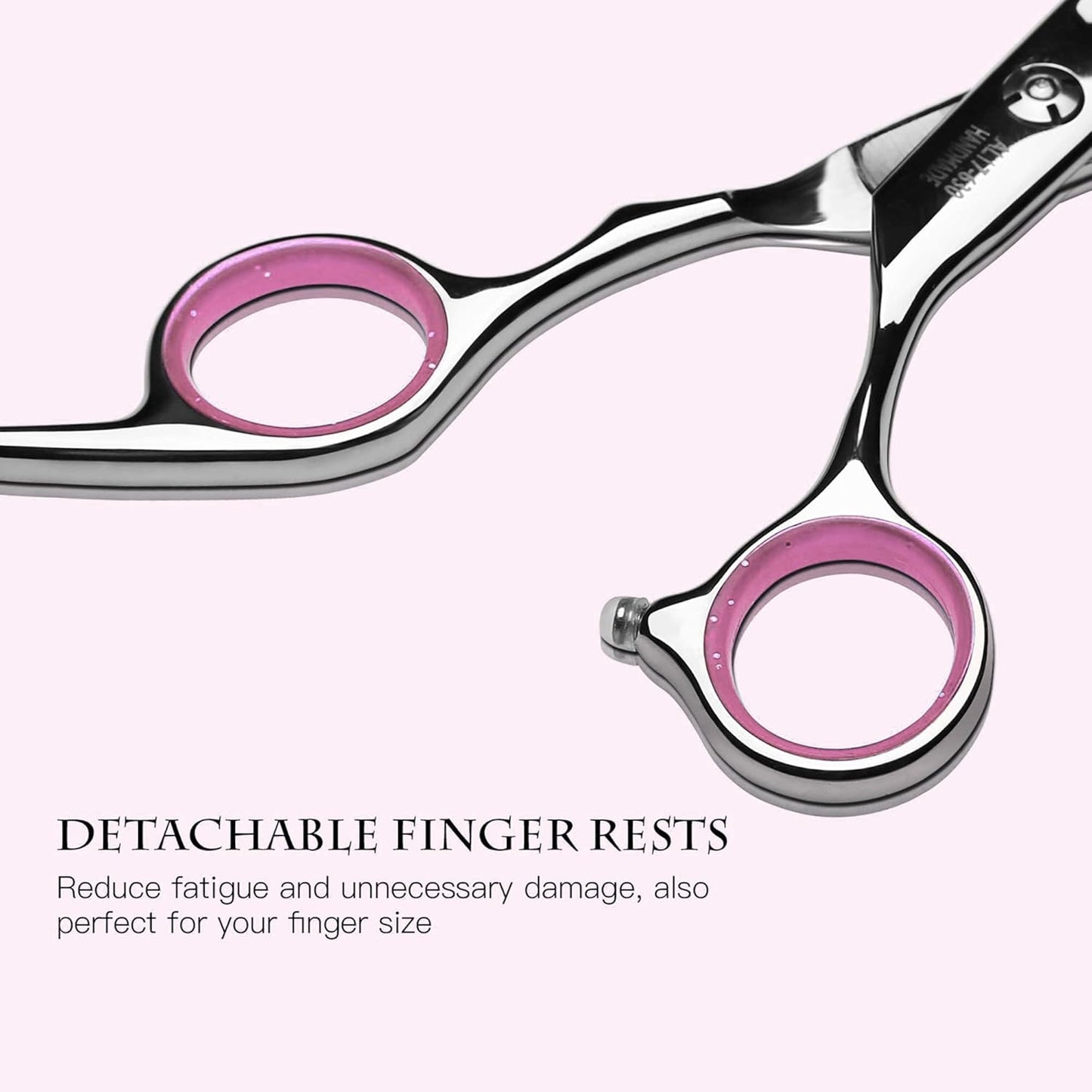 Hair Cutting Scissors Thinning Shears Kit Professional Hairdressing Texturizing Salon Razor Edge Scissor Japanese Stainless Steel 6.5 inch Pink