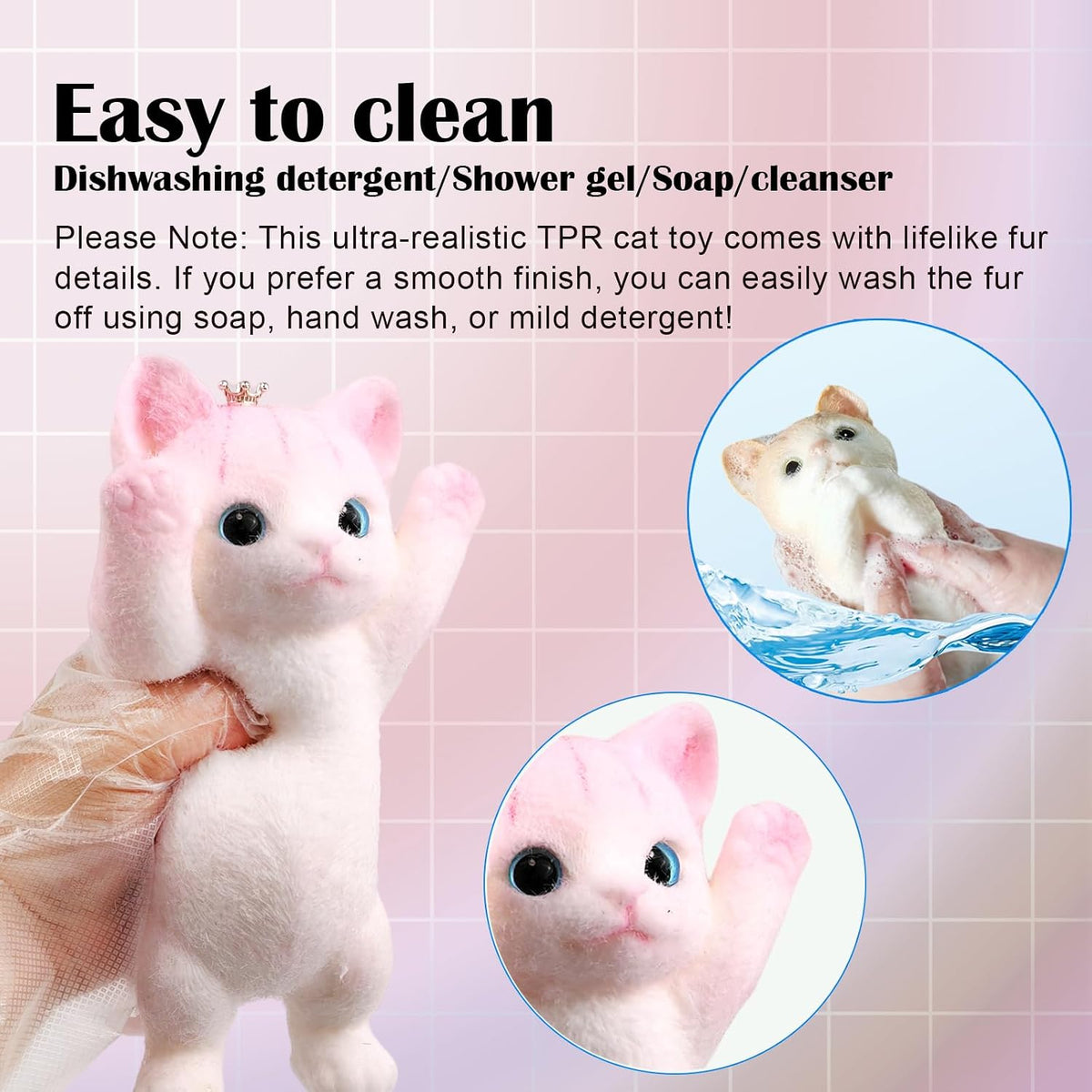 Large Hand Painted Squishy Squeeze Cat, Stress Relief Fidget Toys(HGFD)
