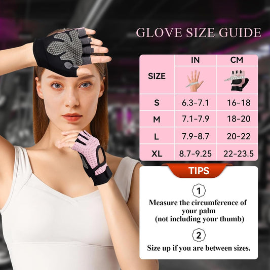 Gym Barbell Pad Set with Gloves for Squat, Hip Thrusts, Lunges