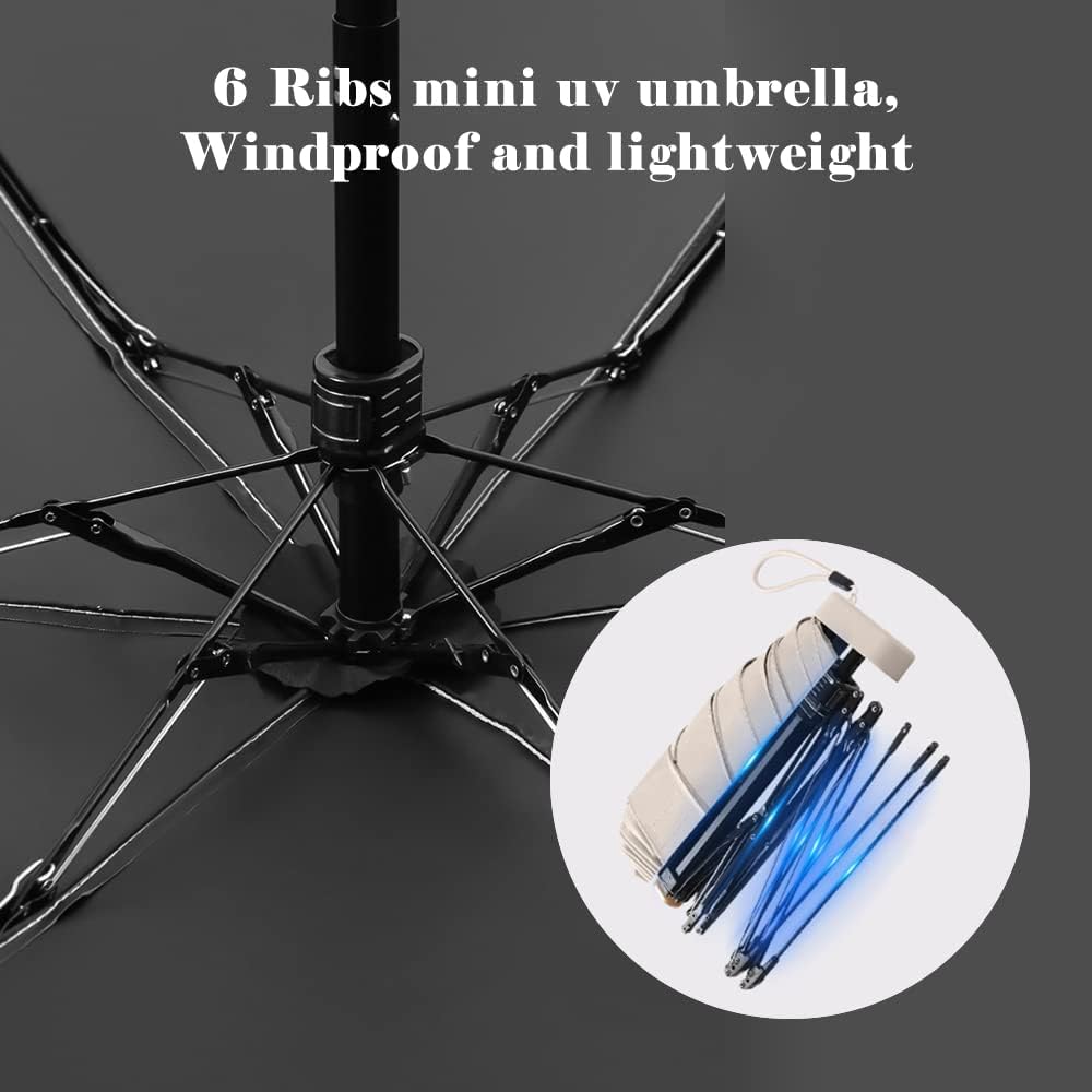 Mini Sun Umbrella for Purse With Case