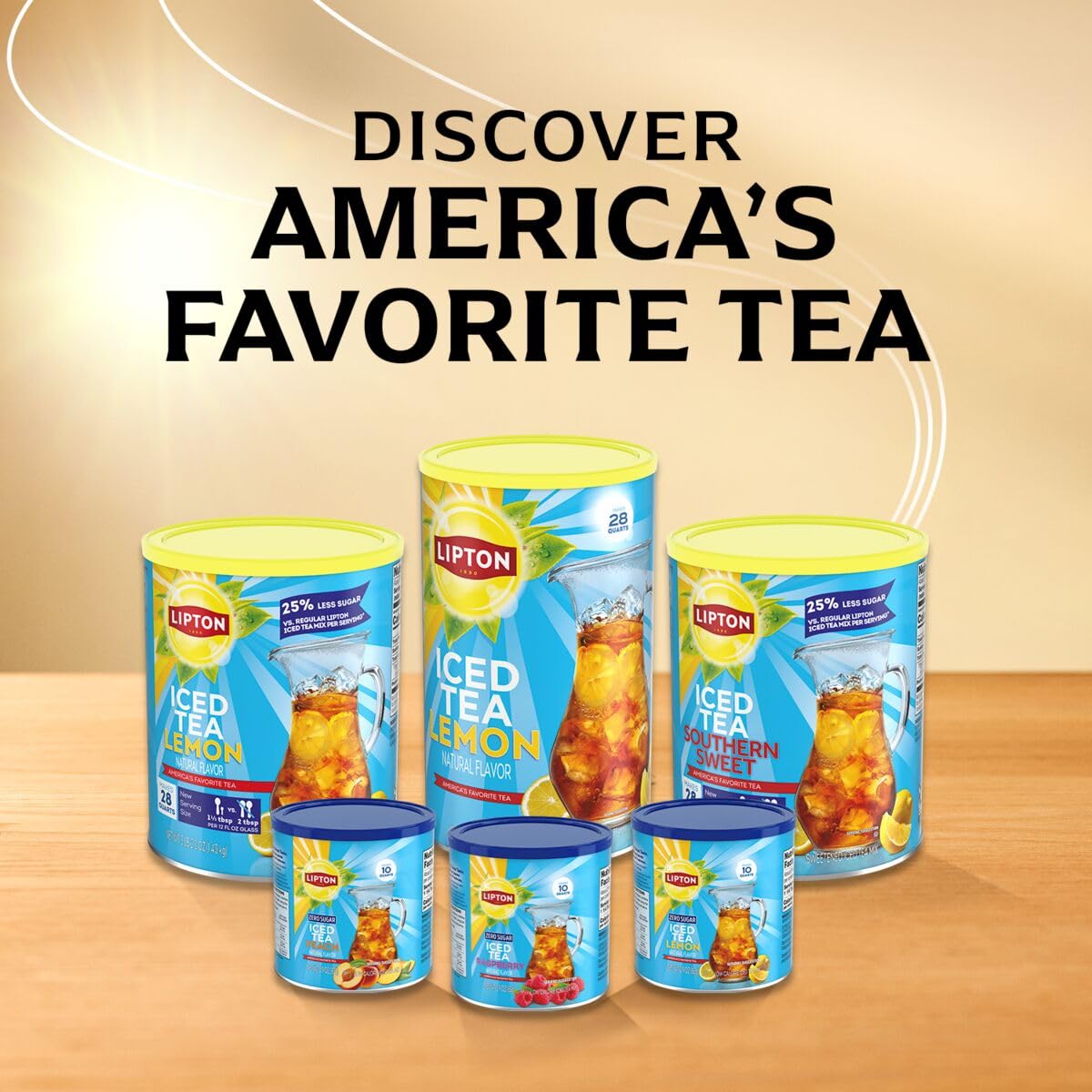 Diet Peach Iced Tea Mix – 10 Quarts Each– Z ero Sugar, Caffeinated Powder Drink Mix