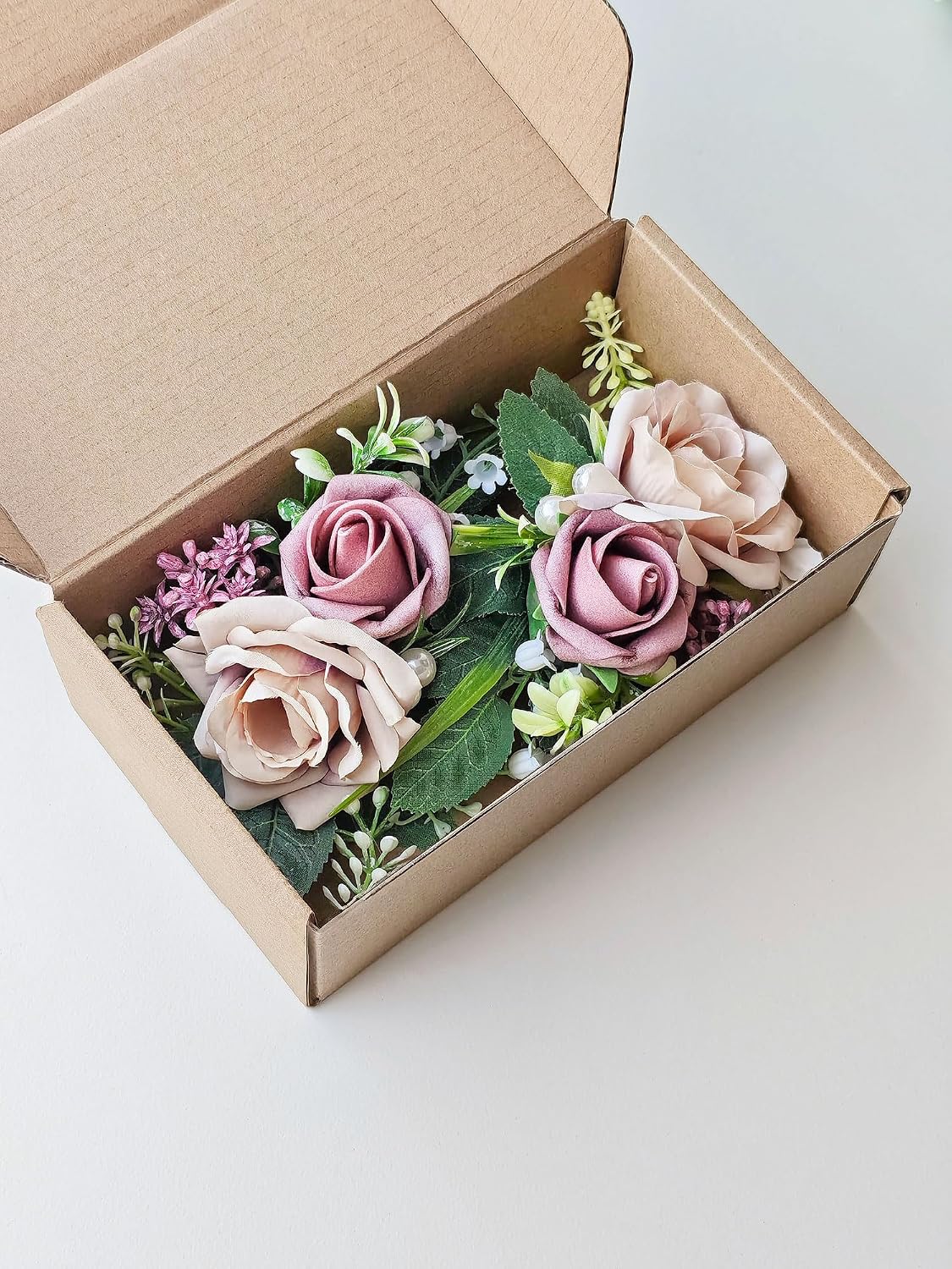 2pcs Boutonniere for Men - Suit Decor Flowers for Groom & Groomsmen, Perfect for Wedding, Prom, Homecoming, Anniversary, Graduation (Blush Pink)