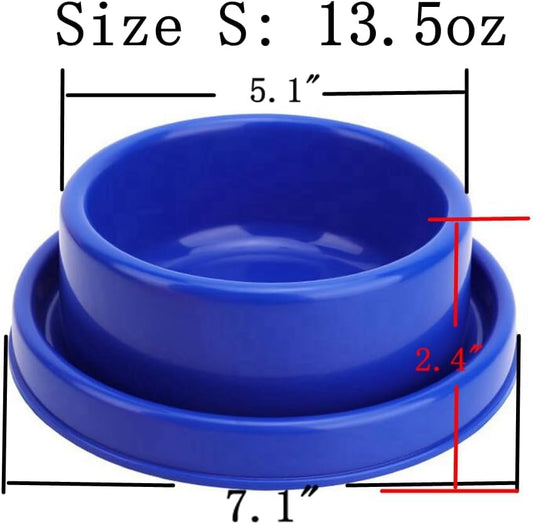 Ants Away Dog Bowl Cat Puppy Food Bowls Round No Spill Eating Feeder for Small Animals Brown S