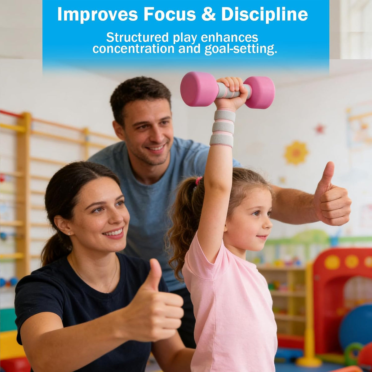 Kids Weight Set - A Pair of 2 Dumbbells for Toddler Childrens Exercise - Foam Dumbbell 1.5lbs Weights Workout Equipment