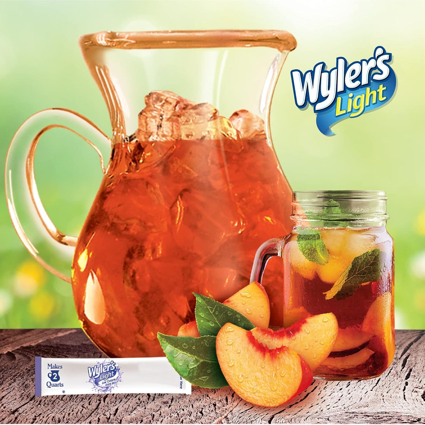 Pitcher Packs, Water Drink Mix,Peach Iced Tea,6 Pitcher Packets (Pack of 2)