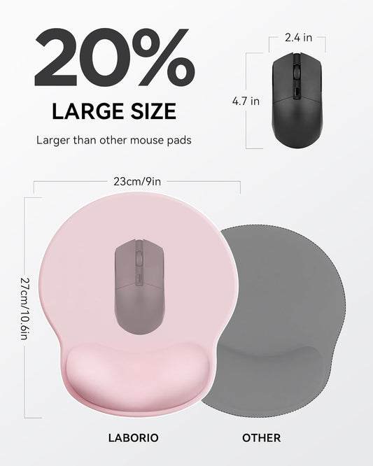Mouse Pad with Wrist Rest for Desktop Large Ergonomic Mouse Mat(Light Pink)