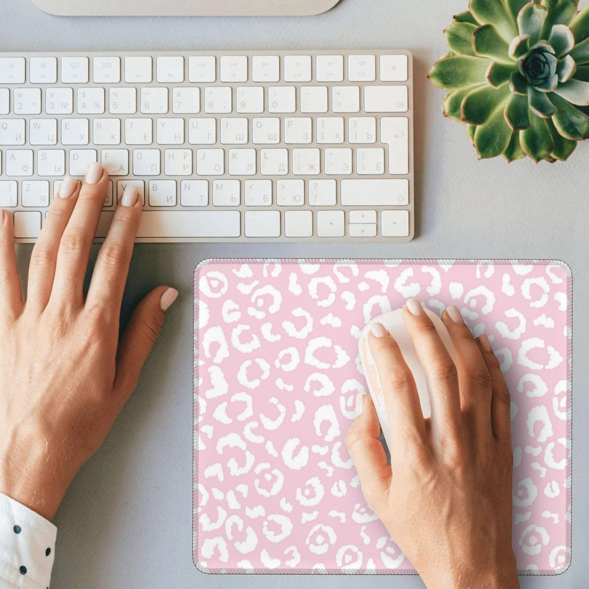 Coquette Stuff,Girly Mousepad,Leopard Mouse pad,Pink Mouse pad,Cute core Mousepad,Cheetah Print Desk mat,8.3 * 10.3 Inches