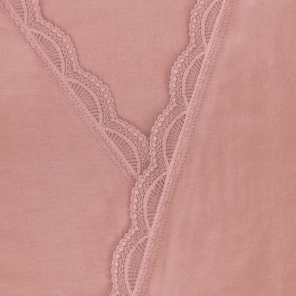 Women's Robes Soft Rayon Knit Kimono Bathrobe Lace Trim Knee Length Sleepwear With Pockets