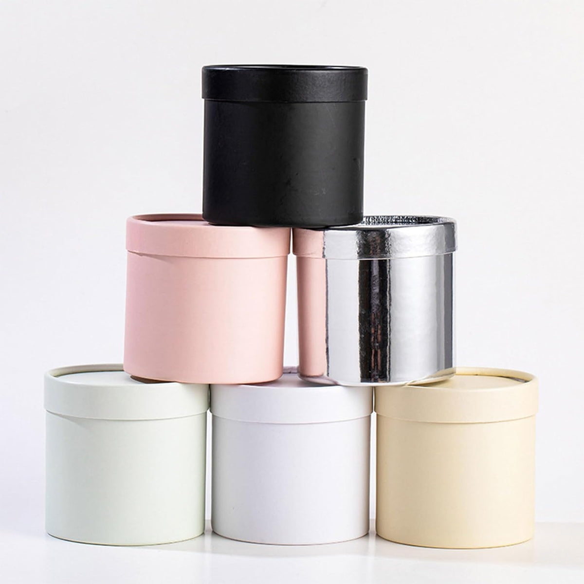 Flower Box Round Cardboard Boxes Wedding Party Rose Flower Packaging Decorations Valentine Day Gifts Supplies Pink