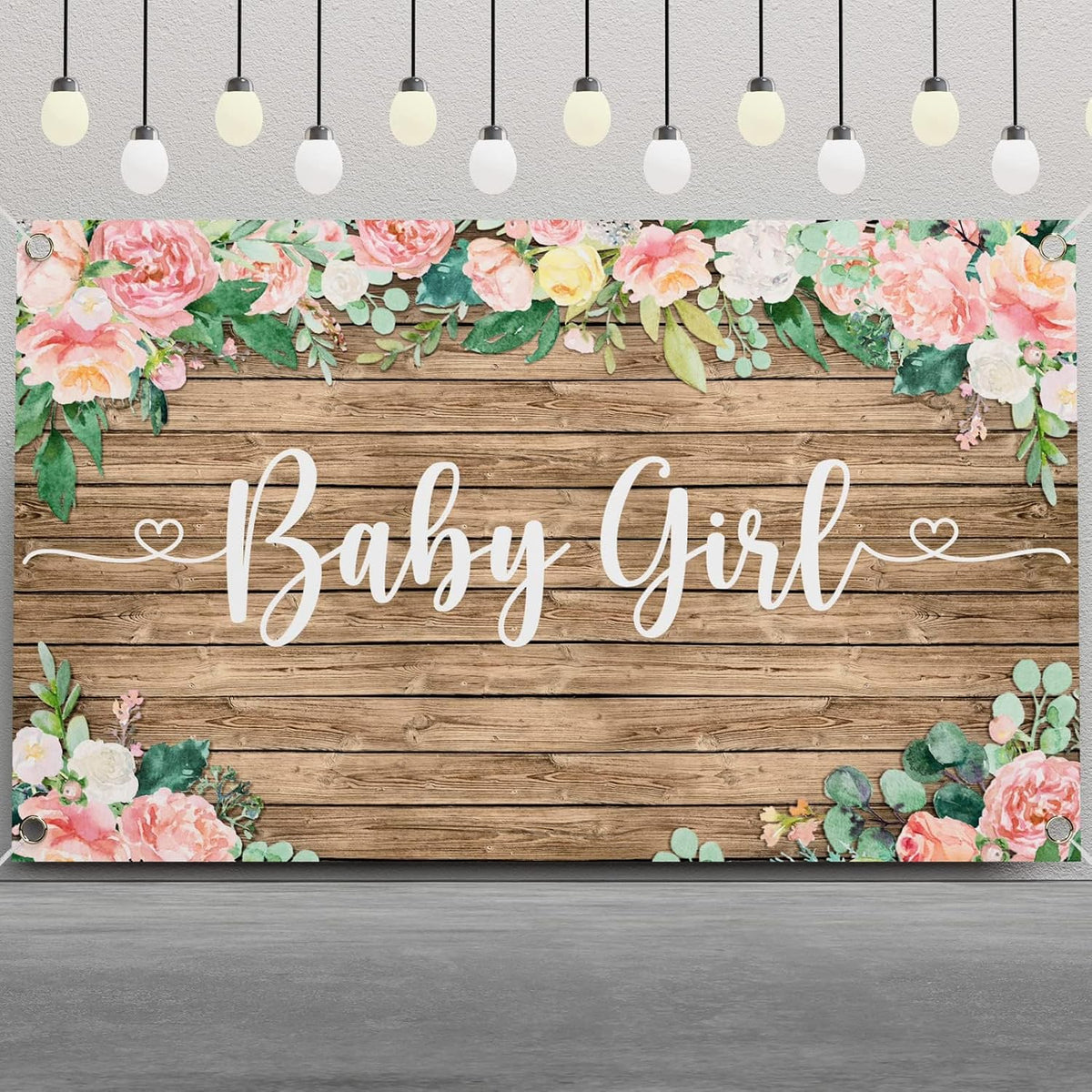 Baby Shower Decorations for Girl - 249 PCS Baby Girl Gender Reveal Party Supplies & Disposable Dinnerware Set (25 Guest) with Pink Rose Gold Floral Paper Plates Backdrop Tablecloth Balloon Kit