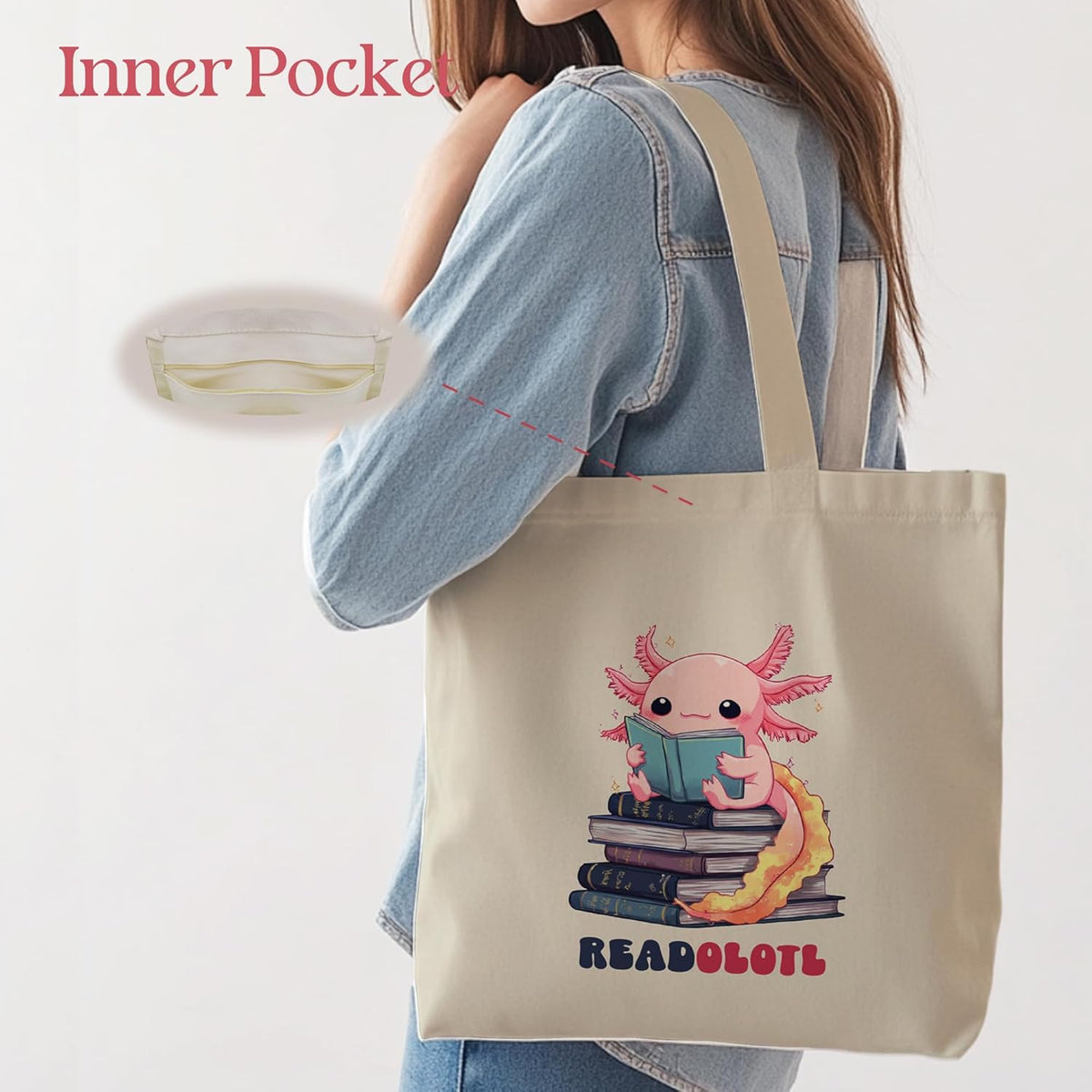 Aesthetic Tote Bag for Women | Medium Size with Inner Pocket | Stylish & Practical