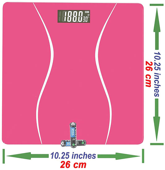 Scale for Body Weight, Digital Bathroom Scale, Weight Scales for People,Body Scale,Pink,Max:400LB/180KG,2 Weighing Units: LB/KG
