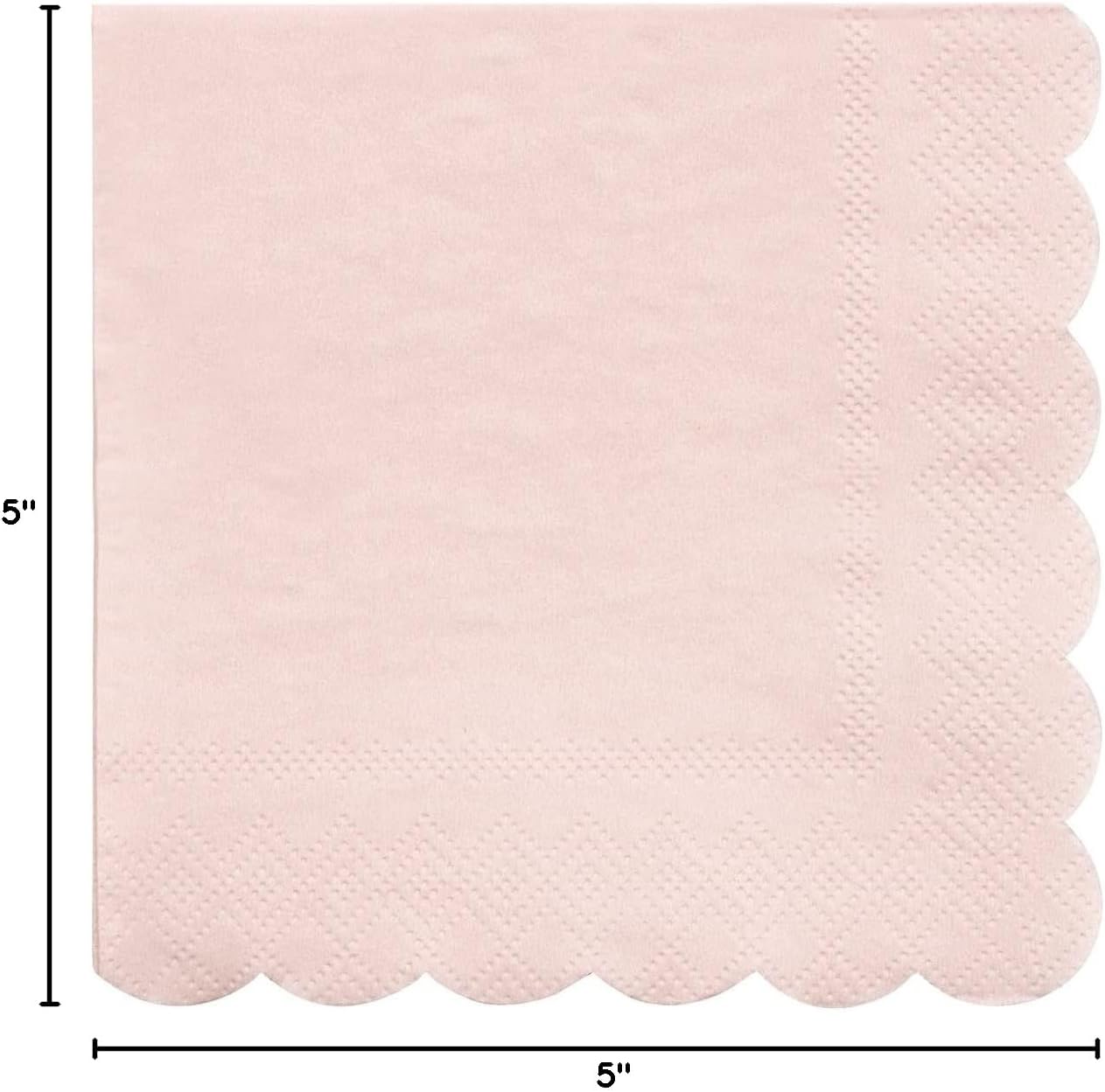Meri Meri Disposable Paper Napkins (Pack of 20), Scalloped Edge, 2 Sizes, 15 Colors, Party Napkins