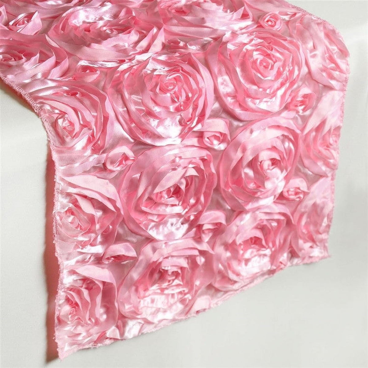 Wonderland Rosette Premium Table Runners for Weddings Party Banquets Decor Fit Rectangle and Round Table - Pink