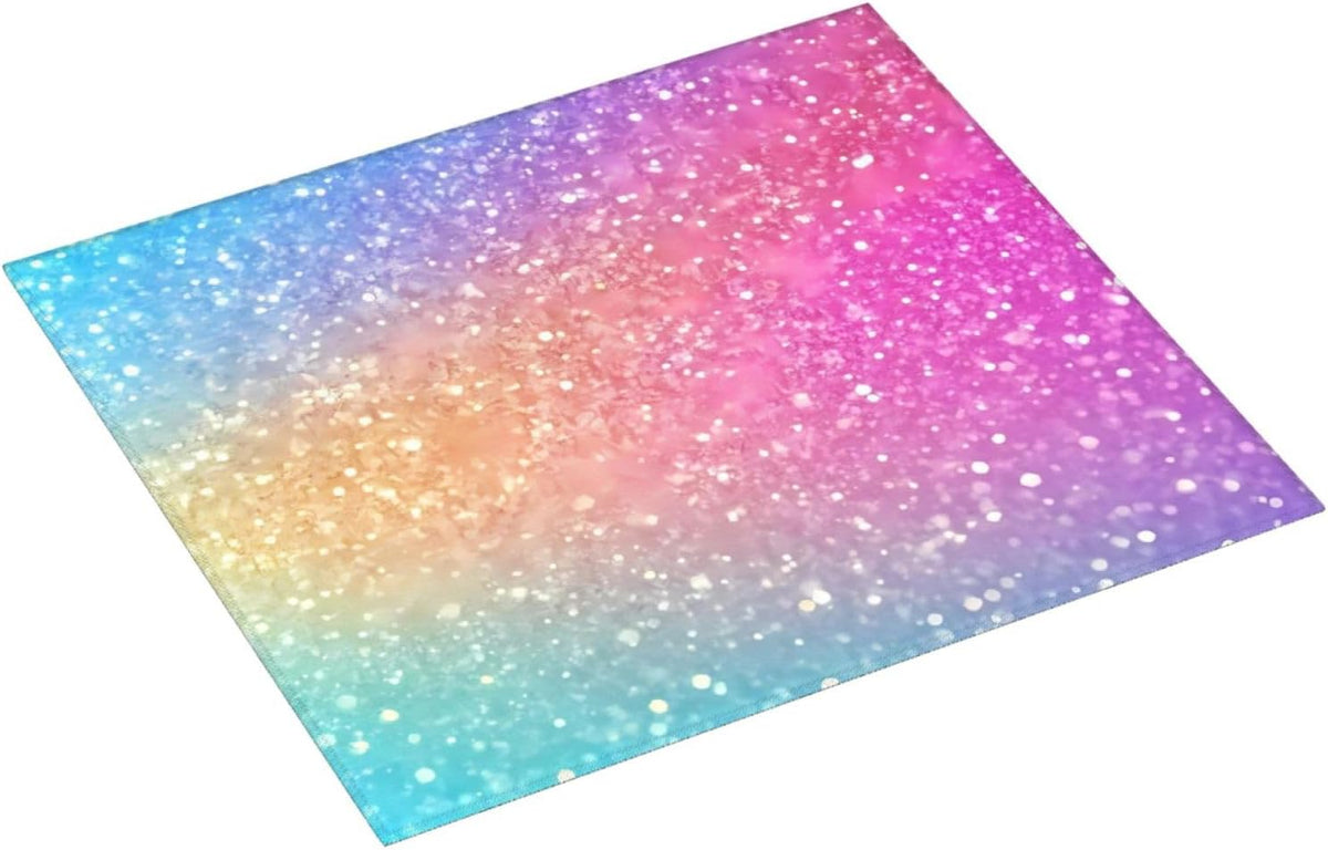 Fun Rainbow Pink Print Microfiber Dish Drying Mat for Kitchen Counter 16x18 in Super Absorbent Drying Pad for Countertops, Sinks, Draining Racks with Hanging