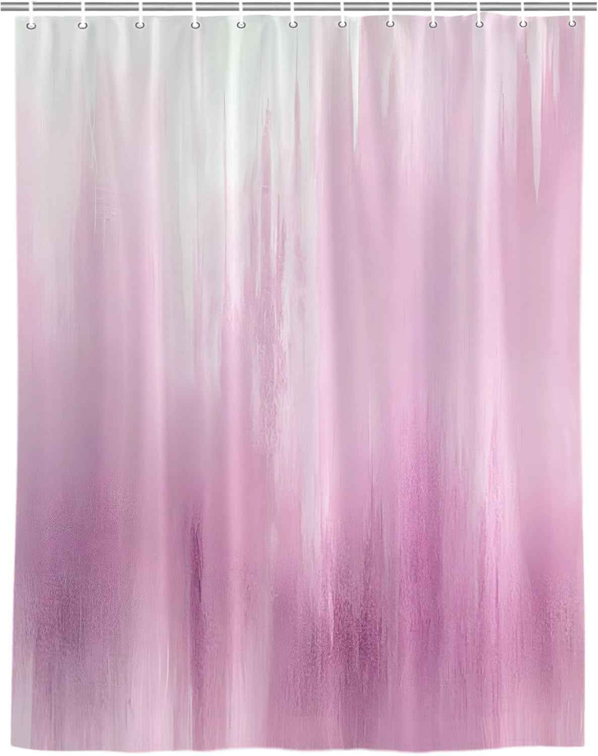 Pink Ombre Shower Curtain, Stall Bathroom Curtains for Bathtub, Modern Abstract Gradient Minimalist Art Waterproof Fabric Shower Curtain Set with 12 Hooks, 48" x 72"