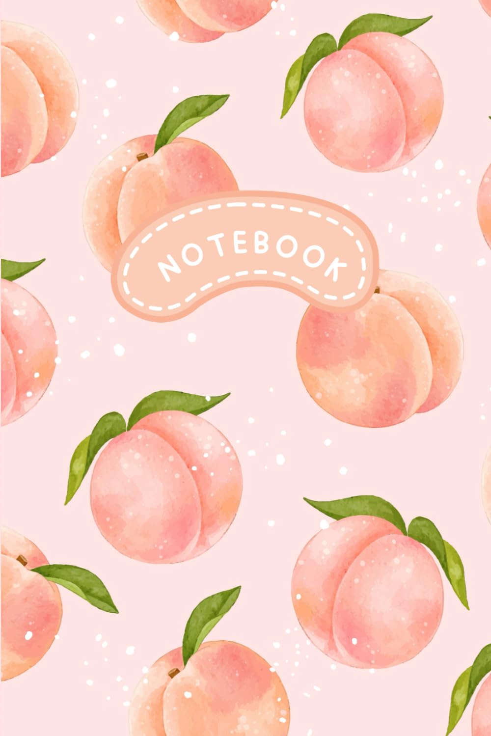 Peachy Dreams: Cute Pink Pastel Notebook with Peach Pattern: Lined Journal | 6” x 9” | 120 Pages | Aesthetic Kawaii Stationery for Daily Notes, School, or Gifts