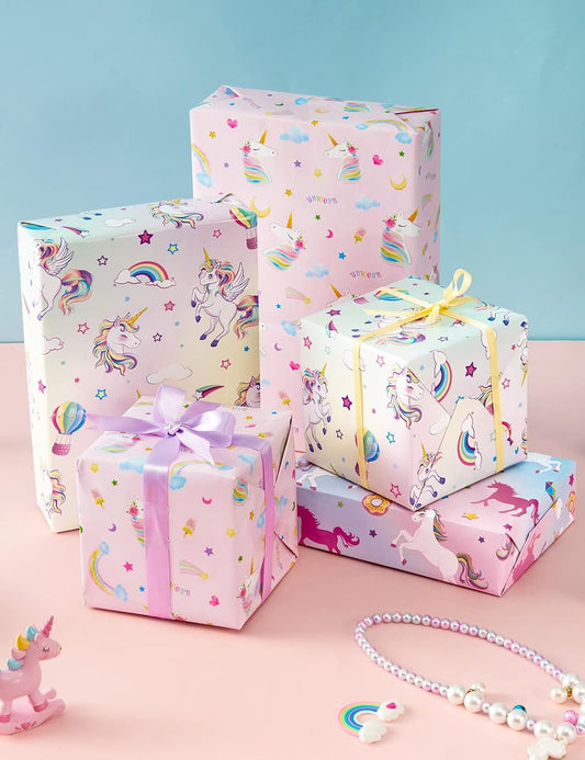 Unicorn Wrapping Paper - 10 Sheet 27" x 20" Unicorn Gift Wrap