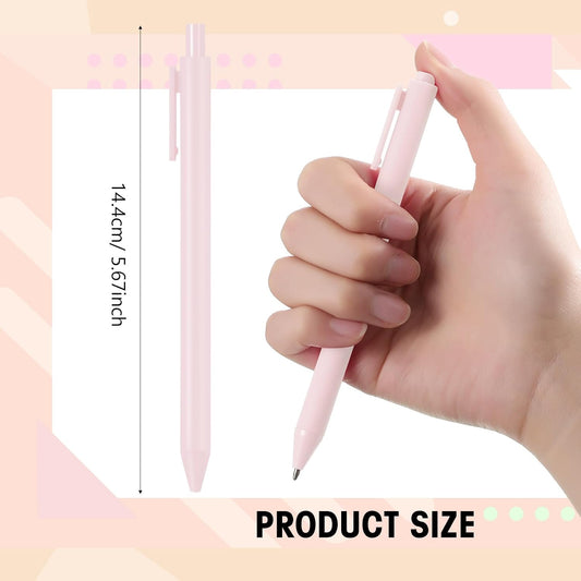 100 Pcs Ballpoint Pens Retractable Comfortable Cute Stylish Writing Pens in Medium Point 1.0 mm for Office Supplies(Pale Pink)