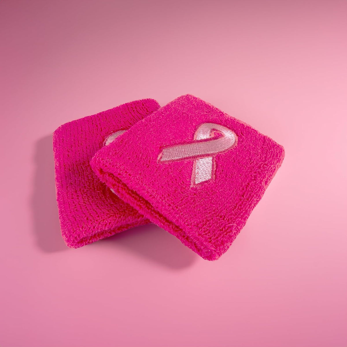 24 Pack Breast Cancer Awareness Wristbands Pink Ribbon Sports Sweatband Men Women Bulk