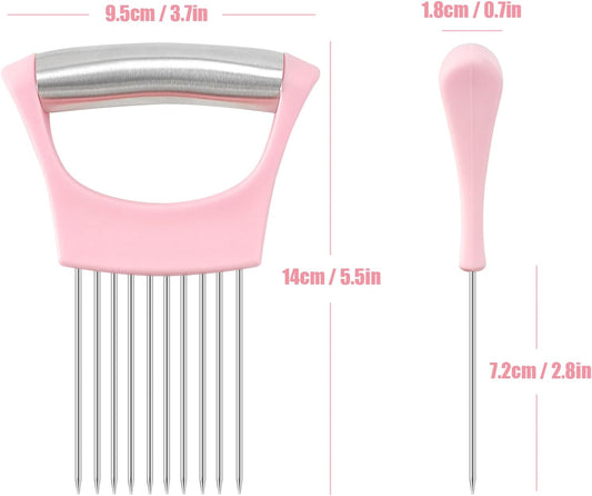 Stainless Steel Onion Holder for Slicing,Onion Slicer Holder,Kitchen Gadget