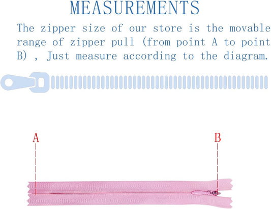 3PCS #3 8 Inch Pink Invisible Zippers for Sewing Skirts, Nylon Coil Bulk Zippers for Pocket, Pillow(Pink 8" 3PCS)