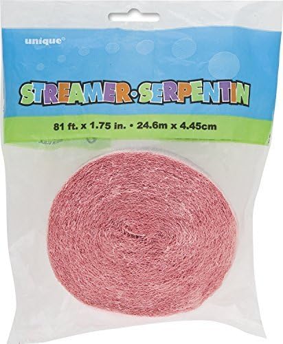 Industries Crepe Paper Streamer, 81ft, Pastel Pink