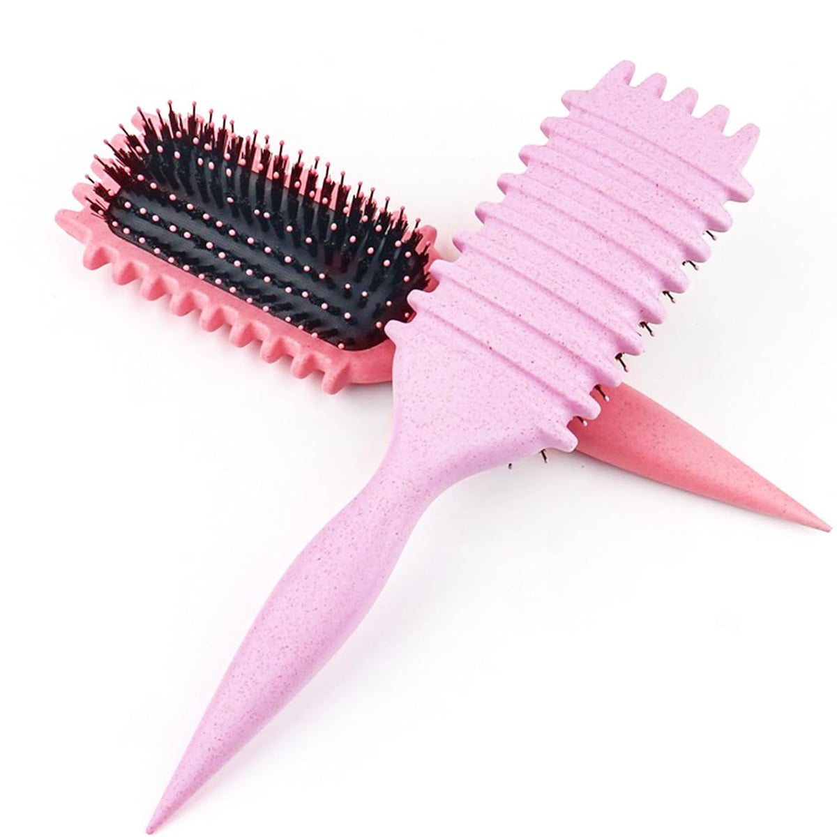 1 PCS Curly Hair Brush, Curl Defining Brush (Pink)