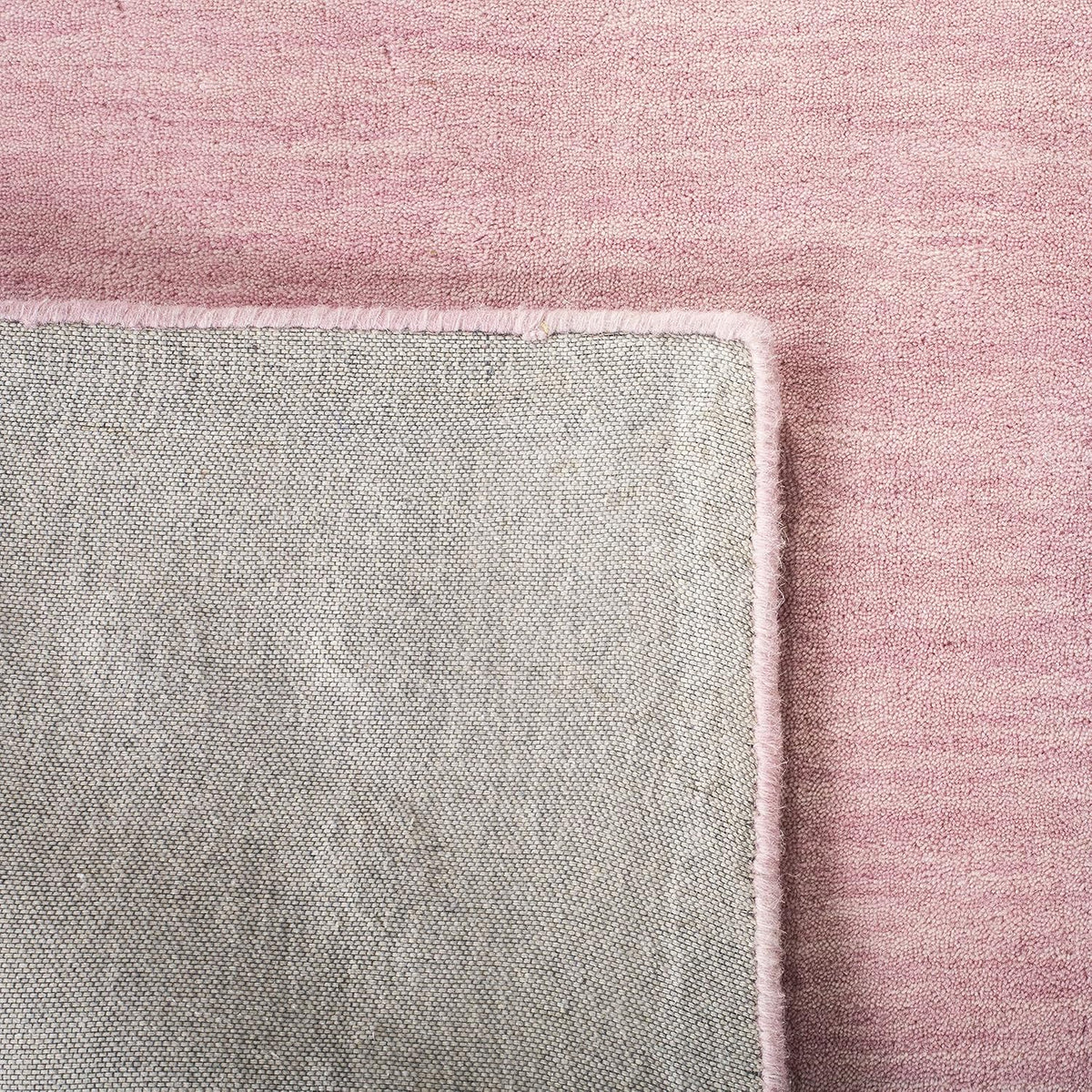 Kids Collection Area Rug - 5' x 8', Pink, Handmade Polka Dot Border Wool, Ideal for High Traffic Areas in Living Room, Bedroom (SFK802U)