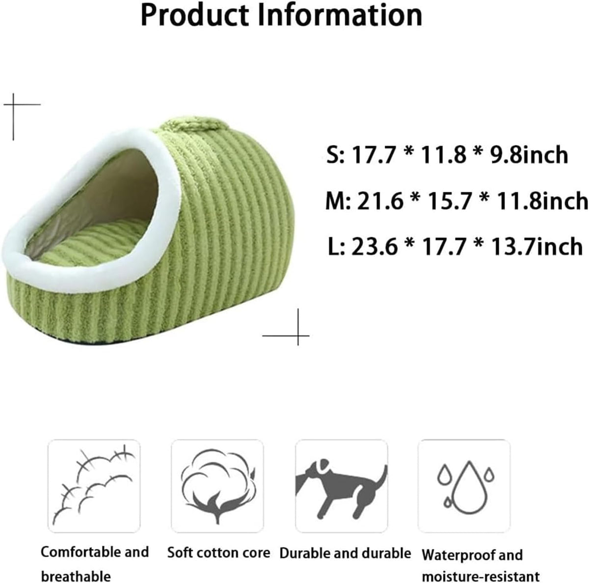 Warm Nest Dog Bed, Soft Cozy Pet Cave with Removable Cushion, Non-Slip Washable Soft Slipper Cave for Small and Medium Pets (Pink, Small)