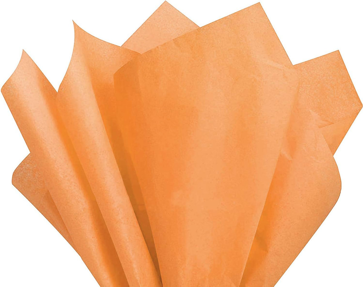 Tissue Gift Wrapping Paper | Colored Crepe Paper, Gift Bags, Packaging | Ideal for Wedding Gifts, Birthday Gifts, Father's Day and Graduation Gifts | 100-Sheet 20x26 Inch - Peach