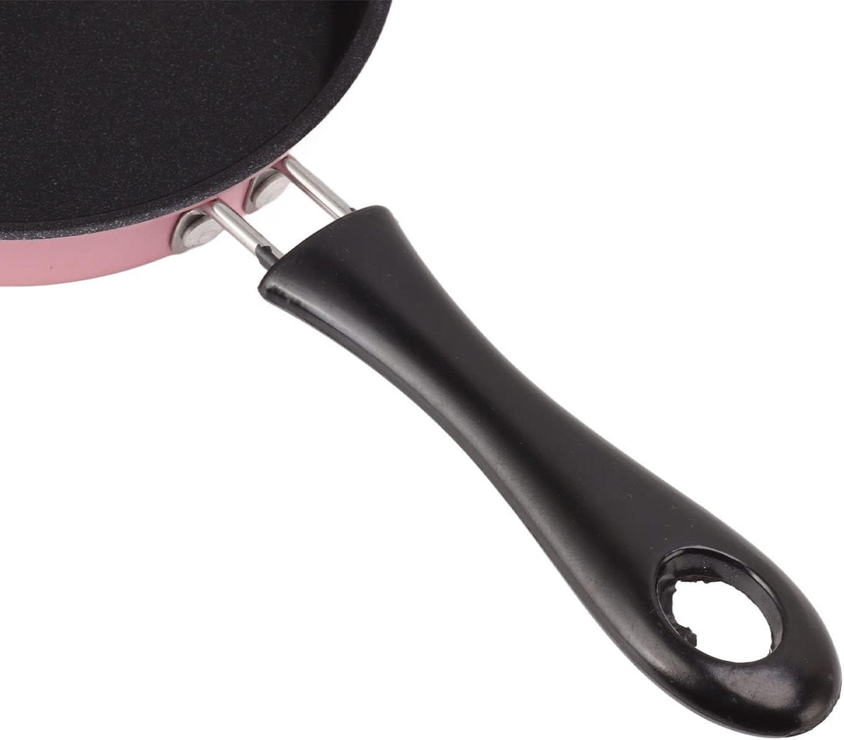 Nonstick Frying Pan, Mini Frying Pan Stainless Steel Prevent Stick Induction Pot Round Breakfast Small Fry Egg Pan with Long Handle for Home Restaurant Kitchen ()