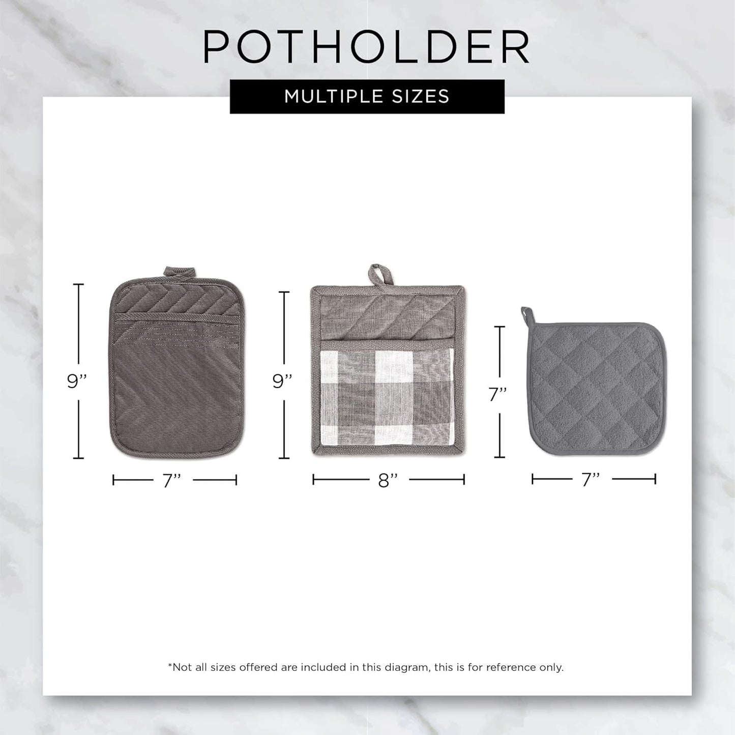 Gingham Check Kitchen Collection, Pink, Potholder Set