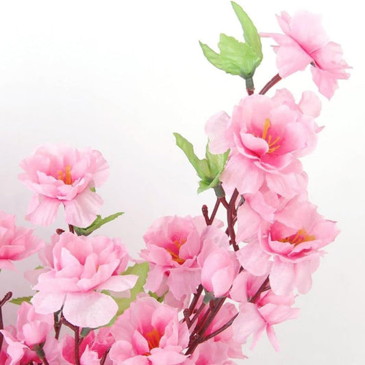 8 pcs Artificial Peach Blossom Branches Fake Peach Flowers,Silk Peach Flowers Fake Plants Arrangement for DIY Garden Home Wedding Party Decor (Rose red)