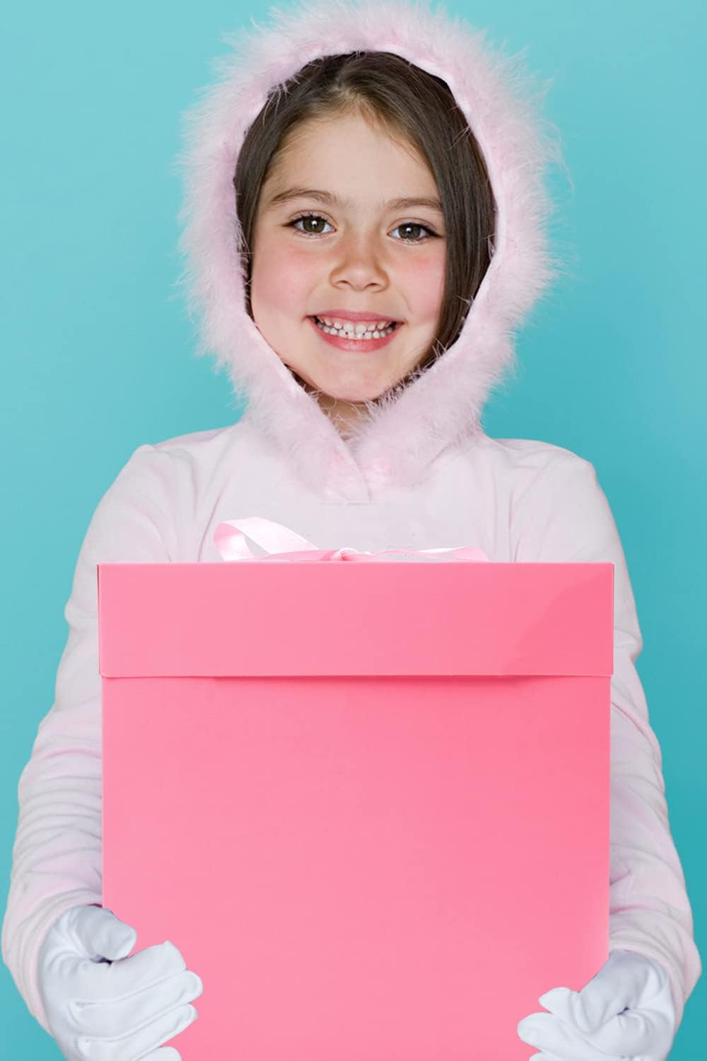 Elephant-package 8.7" Medium Birthday Gift Boxes with Lid and Ribbon, Square Gift Boxes - 4 Pcs (Pink), Bridal Showers, Weddings, Baby Showers, Party Favor Boxes