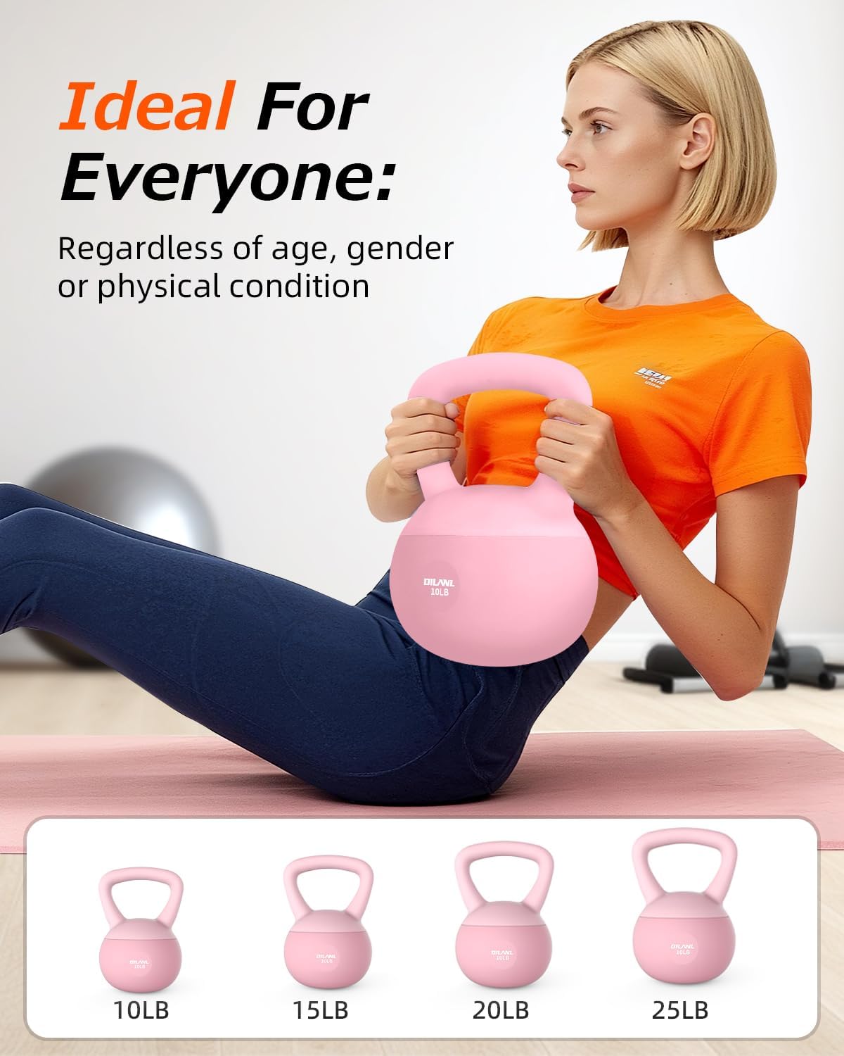 Soft Kettlebell, Safe Strength Training Kettle bell,Cushioned Impact Weight