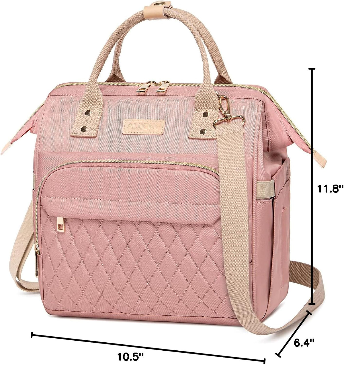 AIJIEKE Insulated Lunch Bag for Women, Large Leakproof Lunch Box, Pink