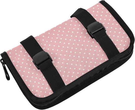 Car Visor Tissue Holder Mask Holder for Car Tissue Box Sun Visor Napkin Holder Visor Accessories Adjustable Straps Reusable Durable Easy Install Light Pink White Polka Dots