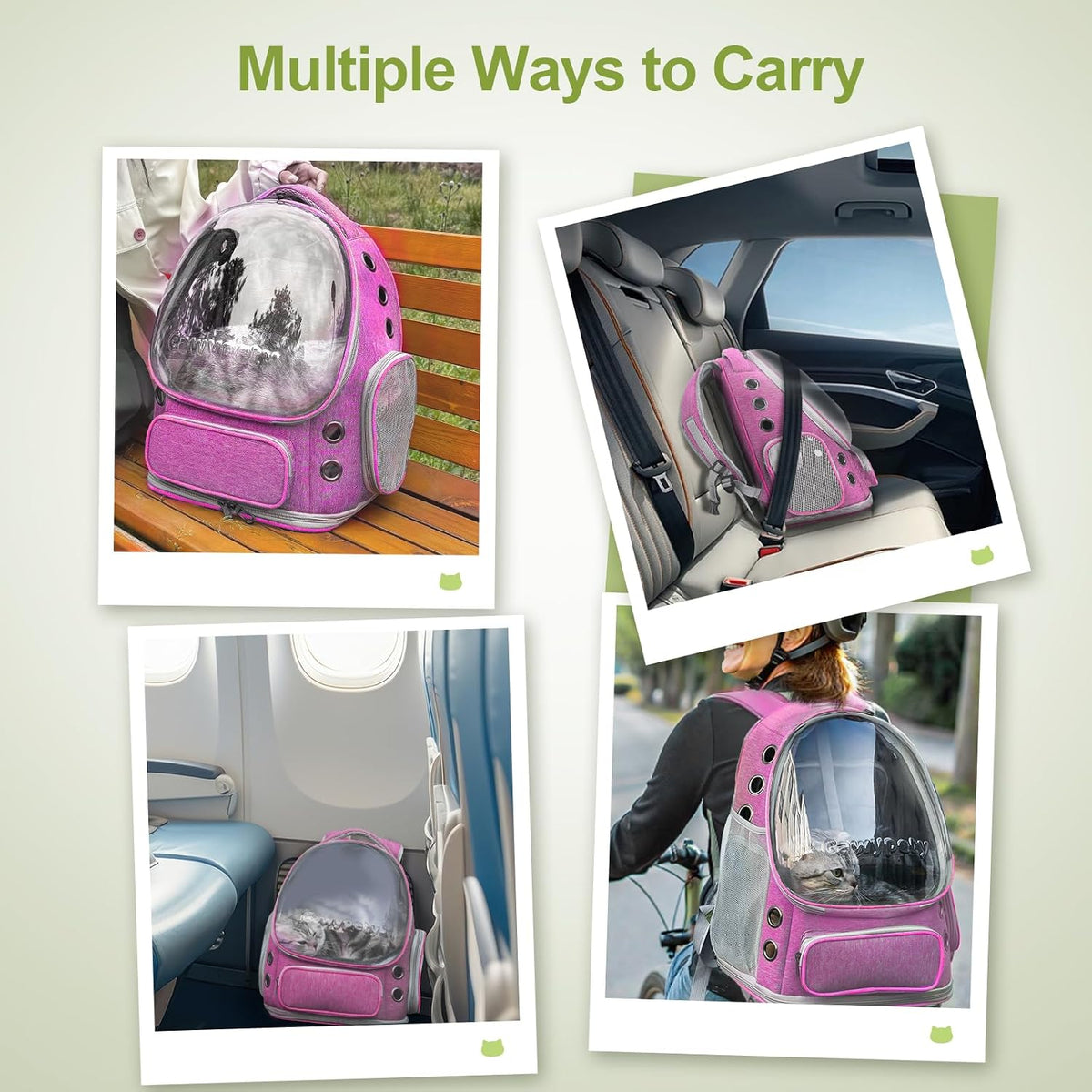 Expandable Cat Backpack Large Space Cat Bubble Backpack Carrier